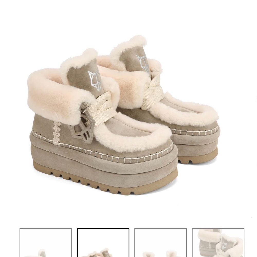 Naked Wolfe Beige Ankle Boots